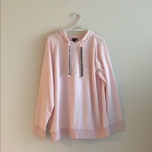 Torrid light pink hoodie sweater